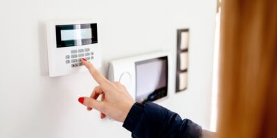 home security system in use